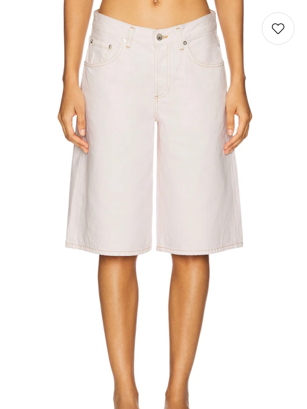 Agolde Light Pink Knee-Length Bermuda Shorts